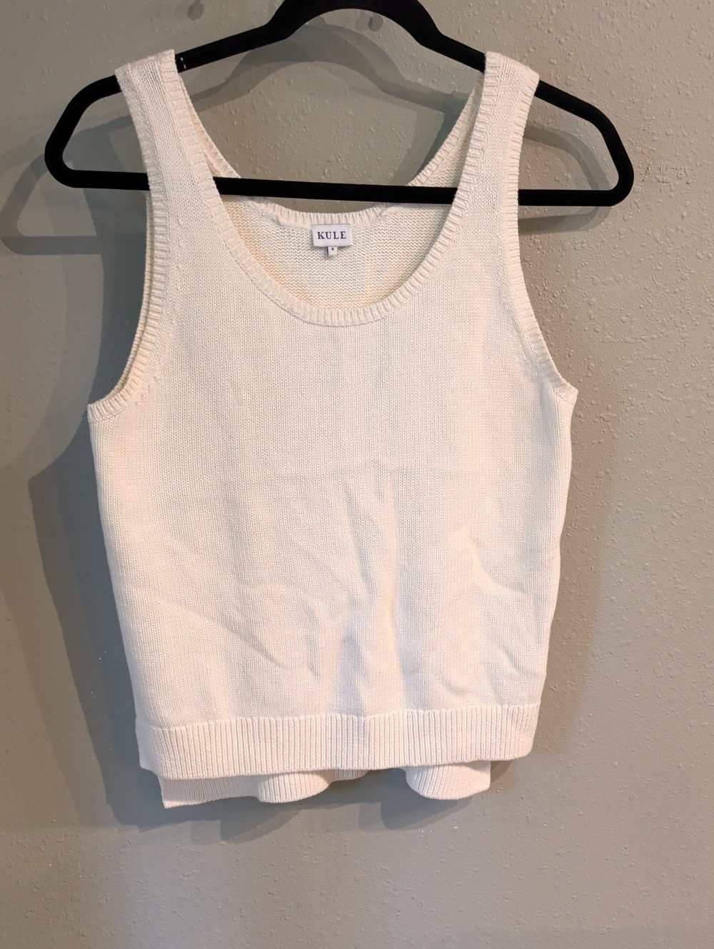 KULE Knitted Sweater Tank Small Preppy Minimalist Cotton Breathable